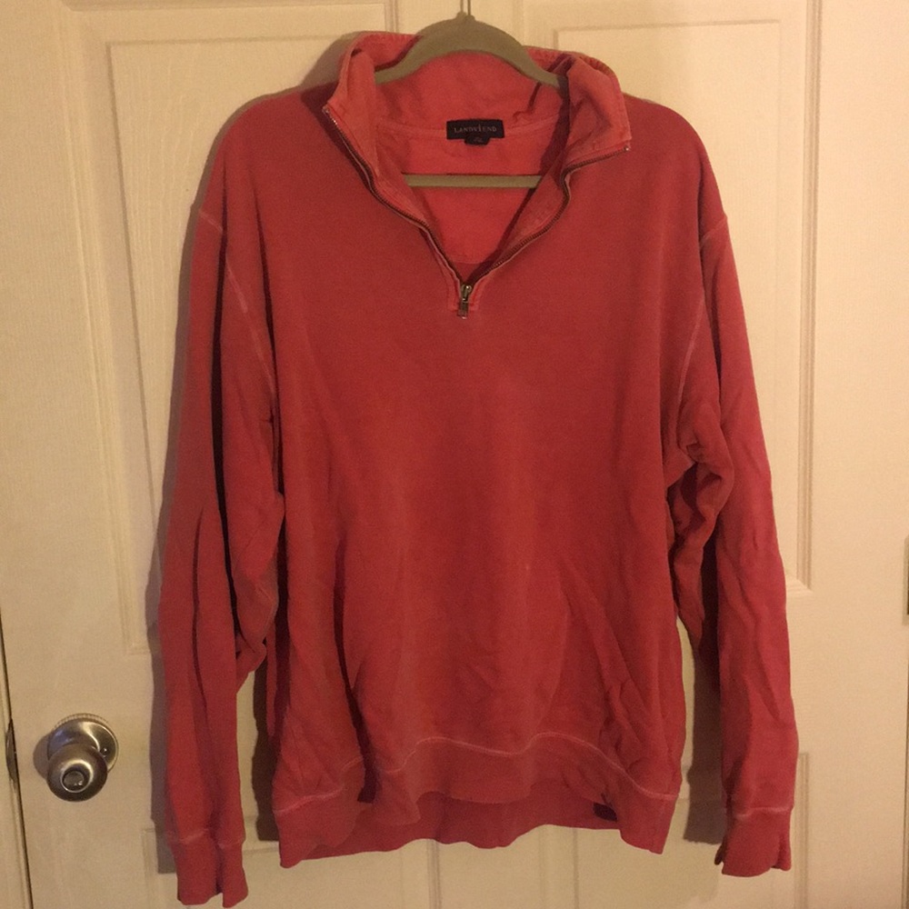 Salmon Lands End six up sweat shirt
